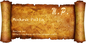 Moduna Polla névjegykártya